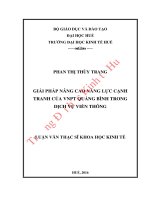 Giải pháp nâng cao năng lực cạnh tranh của VNPT quảng bình trong dịch vụ viễn thông 