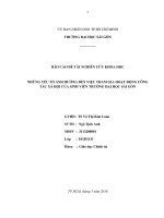 Những yếu tố ảnh hưởng đến việc tham gia hoạt động công tác xã hội của sinh viên trường đại học sài gòn 