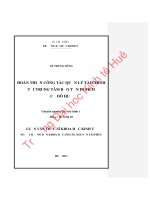 Hoàn thiện công tác quản lý tài chính tại trung tâm bảo tồn di tích cố đô huế 