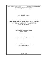 Thực trạng và giải pháp phát triển kinh tế trang trại tại huyện thạch thành, tỉnh thanh hóa 