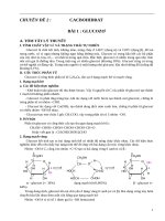 Lý thuyết + Bài tập  Cacbohiđrat hóa 12