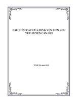 ĐÁNH GIÁ CHUNG ĐẶC ĐIỂM CỬA SÔNG VÙNG CẦN GIỜ