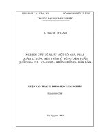 Nghiên cứu đề xuất một số giải pháp quản lý rừng bền vững ở vùng đệm vườn quốc gia chư yang sin   krông bông   đắc lắc 