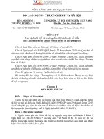 Tài liệu ôn thi công chức ngành lao động thương binh xã hội TT01 2016 BLĐTBXH 