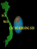 Bài 15. Các mỏ khoáng sản