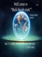 Bài 17. Chiến tranh thế giới thứ hai (1939- 1945)