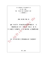 Quản lý vốn ngân sách nhà nước trong đầu tư xây dựng cơ bản tại huyện phú lộc, tỉnh thừa thiên huế 