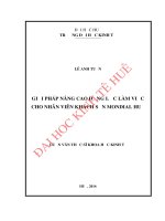 GIẢI PHÁP NÂNG CAO ĐỘNG lực làm VIỆC CHO NHÂN VIÊN KHÁCH sạn MONDIAL HUẾ 