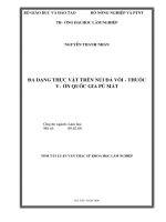 Đa dạng thực vật trên núi đá vôi   thuộc vườn quốc gia pù mát 