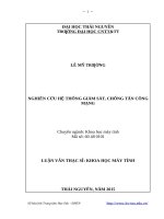 Nghiên cứu hệ thống giám sát, chống tấn công mạng 