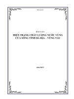 CHẤT LƯỢNG NƯỚC VÙNG CỬA SÔNG BÀ RỊA VŨNG TÀU