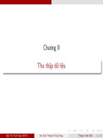 THU THẬP DỮ LIỆU THỐNG KÊ XÁC SUẤT