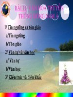 Bài 11. Văn hoá truyền thống Đông Nam Á