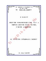 Phát triển doanh nghiệp nhỏ và vừa trên địa bàn thị xã hương trà, tỉnh thừa thiên huế 