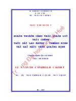 Hoàn thiện công tác quản lý tài chính tại sở lao động   thương binh và xã hội tỉnh quảng bình 