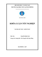 Hoàn thiện công tác kế toán hàng hóa tại công ty cổ phần vật tư nông nghiệp i hải phòng 