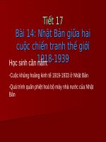 Bài 14. Nhật Bản giữa hai cuộc chiến tranh thế giới (1918 - 1939)