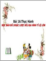 Bài 16. Thực hành: Đọc bản đồ (hoặc lược đồ) địa hình tỉ lệ lớn