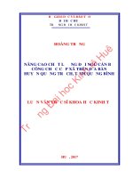Nâng cao chất lượng đội ngũ cán bộ, công chức cấp xã trên địa bàn huyện quảng trạch, tỉnh quảng bình 