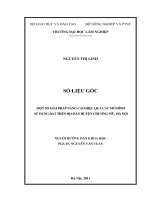 Một số giải pháp nâng cao hiệu quả các mô hình sử dụng đất trên địa bàn huyện chương mỹ   hà nội 