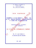 Nghiên cứu các nhân tố ảnh hưởng đến sự trung thành của khách hàng tại siêu thị co opmart huế 
