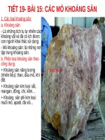 Bài 15. Các mỏ khoáng sản