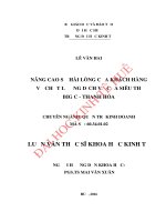 Nâng cao sự hài lòng của khách hàng về chất lượng dịch vụ của siêu thị big c   thanh hóa 
