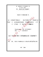 Giải pháp tăng cường tuân thủ pháp luật thuế của doanh nghiệp ngoài nhà nước tại cục thuế tỉnh thừa thiên huế 