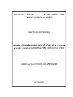 Nghiên cứu nhân giống một số dòng tếch (tectona grandis linn) bằng phương pháp nuôi cấy in vitro 