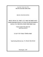 Phân tích cấu trúc của một số hợp chất indenoisoquinolin có mạch nhánh propyl bằng các phương pháp phổ hiện đại 