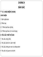 Bài giảng Thiết kế kiến trúc chương 9 Sàn gác