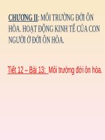 Bài 13. Môi trường đới ôn hòa