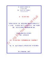 Nâng cao mức độ hài lòng trong công việc của người lao động tại công ty cổ phần môi trường và công trình đô thị huế 