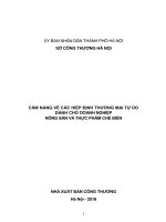 CẨM NANG VỀ CÁC HIỆP ĐỊNH THƢƠNG MẠI TỰ DO DÀNH CHO DOANH NGHIỆP NÔNG SẢN VÀ THỰC PHẨM CHẾ BIẾN