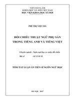 Đối chiếu thuật ngữ phụ sản trong tiếng anh và tiếng việt tt