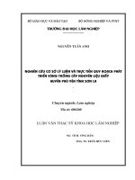 Nghiên cứu cơ sở lý luận và thực tiễn quy hoạch phát triển vùng trồng cây nguyên liệu giấy huyện phù yên tỉnh sơn la 