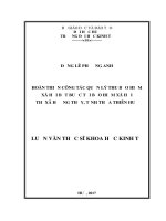Hoàn thiện công tác quản lý thu bảo hiểm xã hội bắt buộc tại bảo hiểm xã hội thị xã hương thủy, tỉnh TT huế 