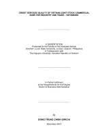 Credit services quality of vietnam joint stock commercial bank for industry and trade   vietinbank 