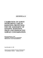 NCRP report no 112  calibration of survey instruments used in radiation protection for the assessment of ionizing radiati~1 