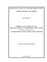 Nghiên cứu đặc điểm cấu tạo, tính chất chủ yếu của thành phần biên thân cây dừa (cocos nucifera l) và định hướng sử dụng trong công nghệ bóc 