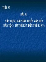 Bài 31. Xây dựng và phát triển văn hoá dân tộc (Từ thế kỉ X đến đầu thế kỉ XV)
