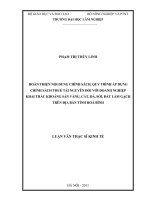 Hoàn thiện nội dung chính sách, quy trình áp dụng chính sách thuế tài nguyên đối với doanh nghiệp khai thác khoáng sản vàng, cát, đá, sỏi, đất làm gạch trên địa bàn tỉnh hòa bình 