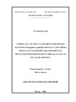 Nghiên cứu cấu trúc và mô phỏng sinh trưởng bạch đàn (eucalyptus urophylla) dòng u6 và PN2 trồng thuần loài tại tỉnh phú thọ nhằm đề xuất một số giải pháp kinh doanh có hiệu quả loài cây nay tại địa phương 