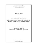 Các biểu thức đồng sở chỉ biểu thị nhân vật trong tác phẩm số đỏ, vỡ đê và giông tố của vũ trọng phụng 