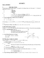 Tổng hợp kiến thức về số phức và các ví dụ ôn thi THPT quốc gia môn toán 