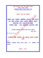 Nâng cao chất lượng quản trị rủi ro tín dụng tại ngân hàng thương mại cổ phần đầu tư và phát triển việt nam – chi nhánh quảng trị 