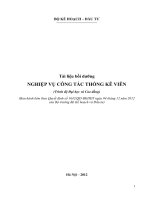 Tài liệu bồi dưỡng NGHIỆP VỤ CÔNG TÁC THỐNG KÊ VIÊN