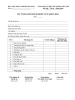 các biểu mẫu cần trong văn phòng