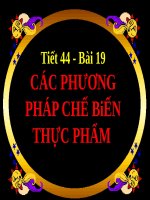 Bài 18. Các phương pháp chế biến thực phẩm