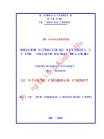 Hoàn thiện công tác quản lý nhân lực tại trường cao đẳng nghề du lịch huế 